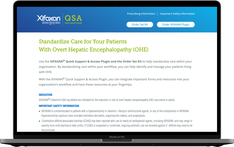XIFAXAN Quick Support and Access